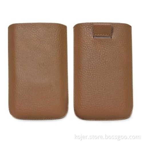 Mobile Phone Cases for Apple's iPhone 4, Made of Lychee's Vein PU Leather with Retractable Pull-tab